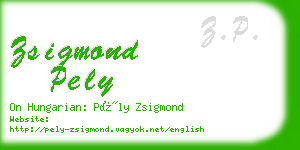 zsigmond pely business card